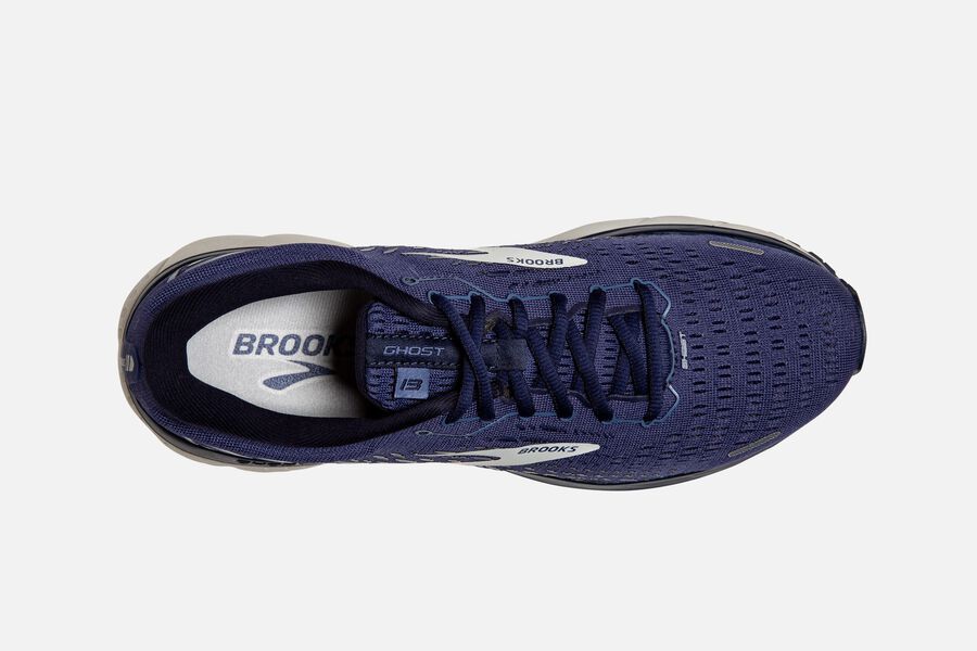 Brooks Ghost 13 Road Running Shoes Mens Navy/Silver 413267-KMB